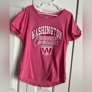 NFL Pink Washington Commanders Short Sleeved Tee Shirt Size 7